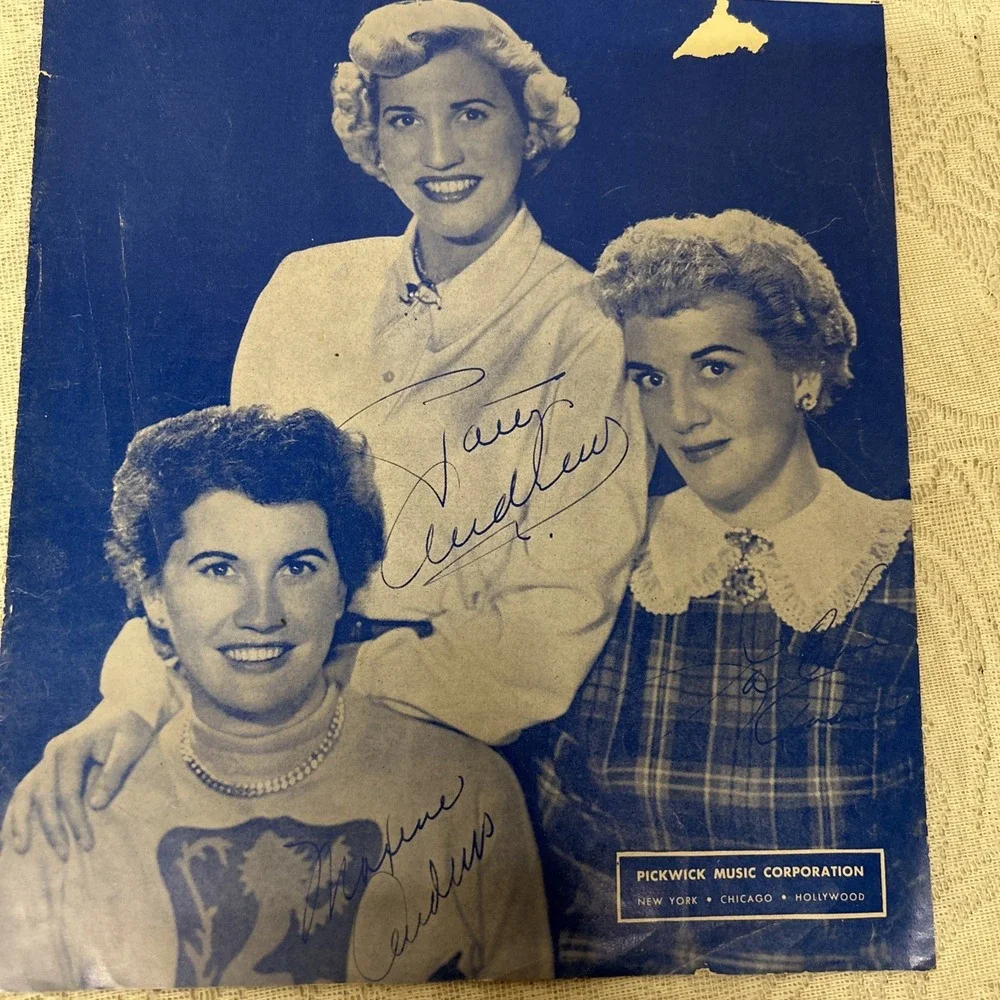ANDREWS SISTERS SHEET MUSIC Stars are‎ the Windows of Heaven